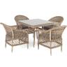 "Сицилия" обеденная группа плетеная, цвет соломенный