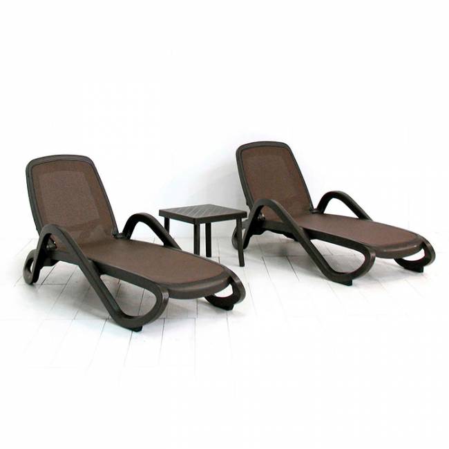 Столик пластиковый для лежака Rodi кофе 460х460х400 мм