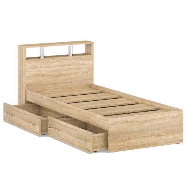 Кровать с ящиками Камелия 900 цвет дуб сонома