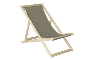 Шезлонг Чинзано грин, Зелёный/Натуральное дерево