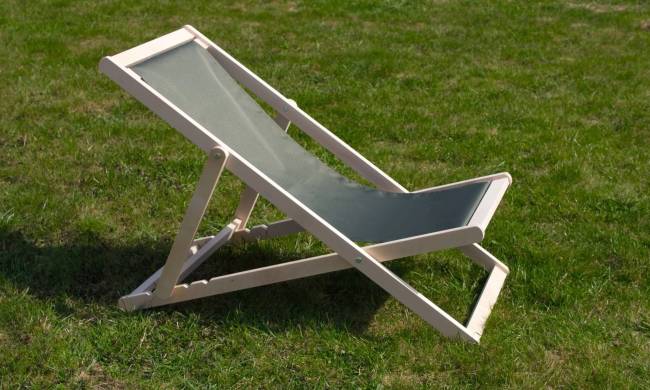 Шезлонг Чинзано грин, Зелёный/Натуральное дерево