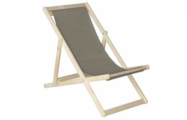 Шезлонг Чинзано грин, Зелёный/Натуральное дерево