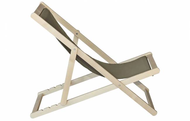 Шезлонг Чинзано грин, Зелёный/Натуральное дерево