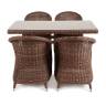 "Латте - 140 R" обеденная группа плетеная, цвет коричневый