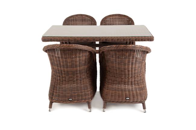 "Латте - 140 R" обеденная группа плетеная, цвет коричневый