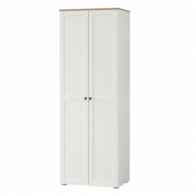 Шкаф Остин 13.224 цвет белый шагрень/дуб крафт золотой