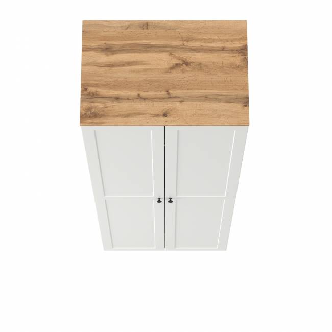 Шкаф Остин 13.224 цвет белый шагрень/дуб крафт золотой