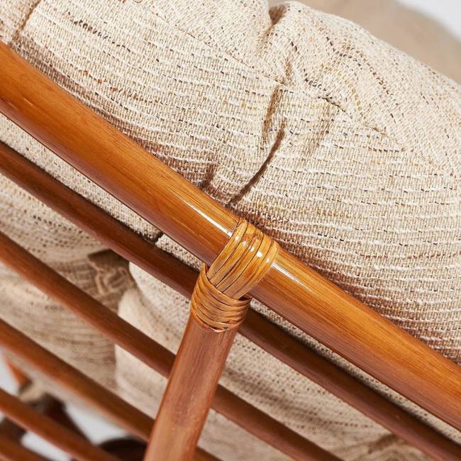 Кресло Папасан/Papasan (23/01 W) /с подушкой/ диаметр подушки 129см, 115х101х104см, коньячный, ткань старт Cognac (коньяк)