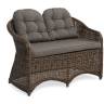 "Равенна" диван двухместный плетенный из ротанга, цвет коричневый