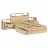 Кровать с ящиками 1200 Камелия + две тумбы цвет дуб сонома
