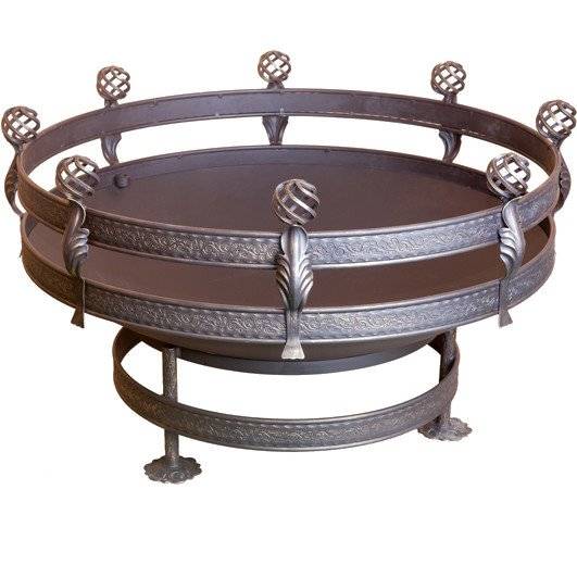 Кованый садовый очаг для костра с функцией  мангала - Б 100/4