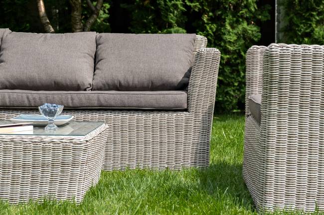 "Капучино" лаунж-зона из искусственного ротанга, цвет бежевый