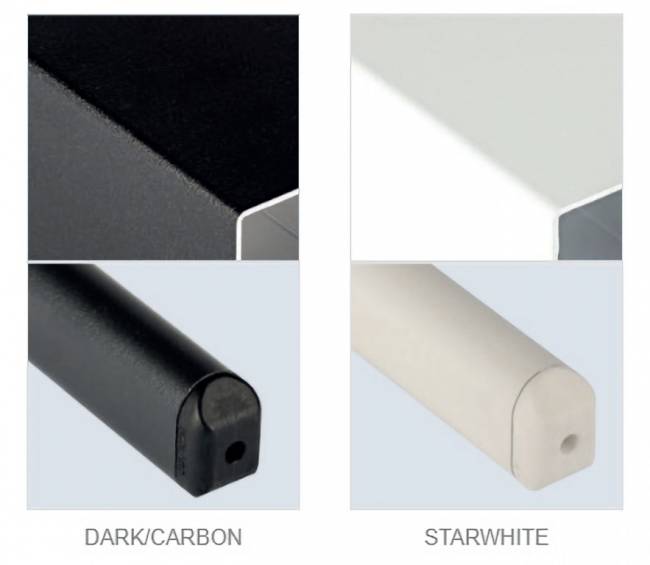 Зонт профессиональный двухкупольный 2.9х6 м Galaxia Dual V Carbon антрацит, слоновая кость 2900х6000 мм