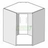 Шкаф угловой (корпус) 610х610х720