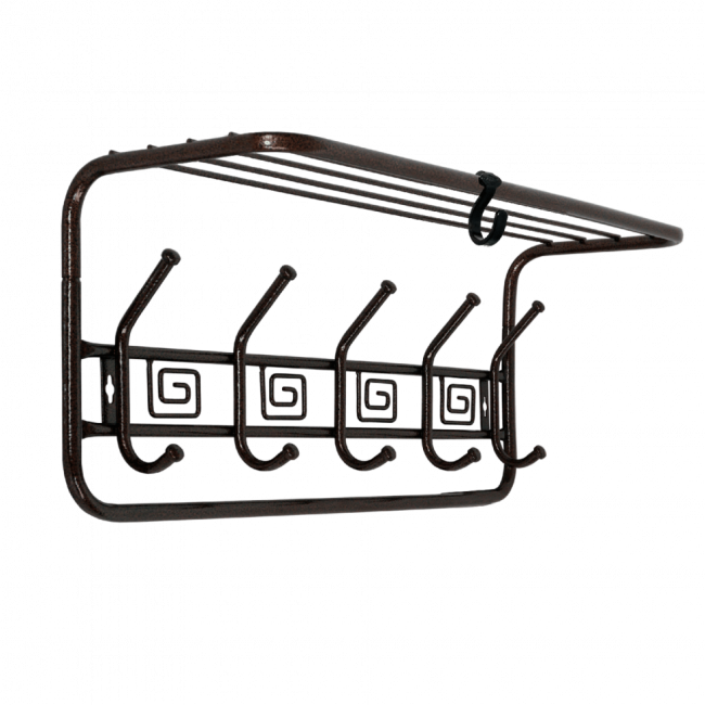Вешалка с полкой Ажур 80 см  медный антик