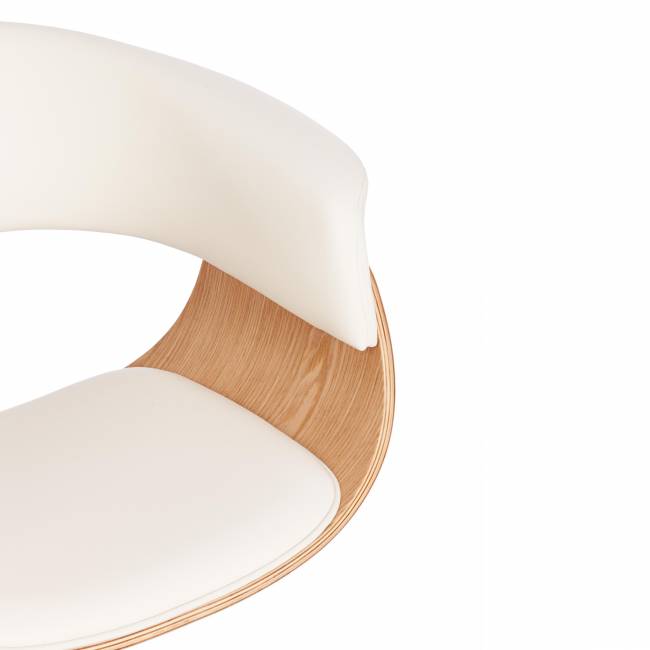 Кресло Вимта/Vimta натуральный, кож/зам белый белый