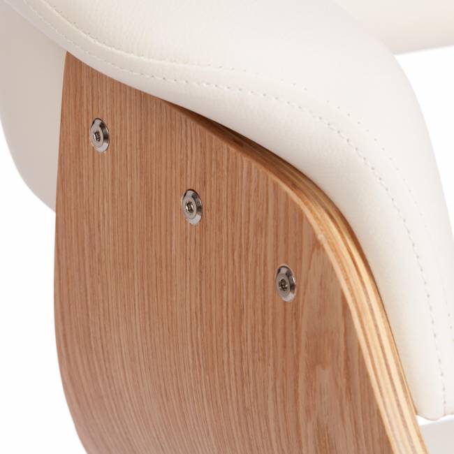 Кресло Вимта/Vimta натуральный, кож/зам белый белый