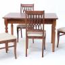 Обеденная группа Верди 120 со стульями Рич/ ромб бежевый, Орех