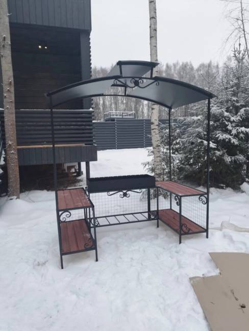 Мангал дачный с беседкой мм-27