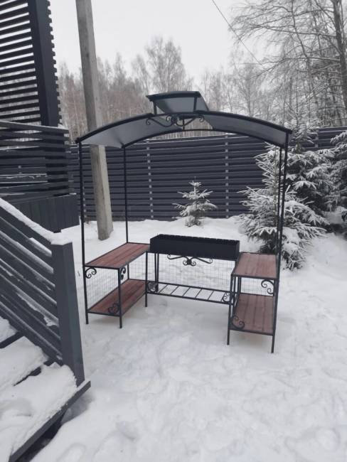 Мангал дачный с беседкой мм-27