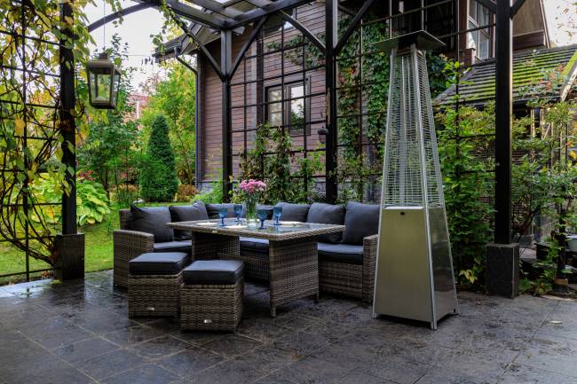 Уличный газовый обогреватель EVA из нержавеющей стали