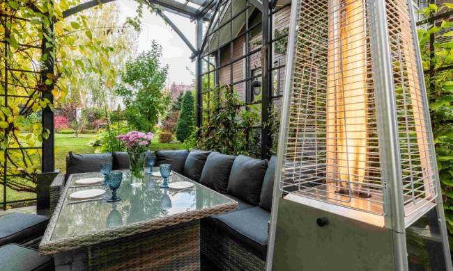 Уличный газовый обогреватель EVA из нержавеющей стали