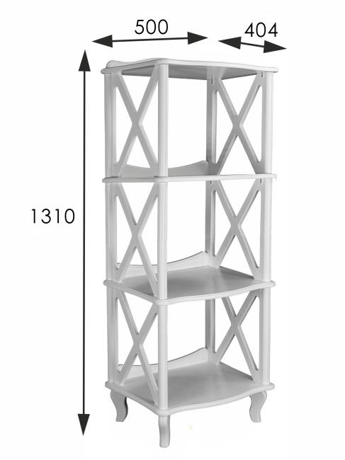 Этажерка-стеллаж Джульетта 3 уровня, молочный дуб Л