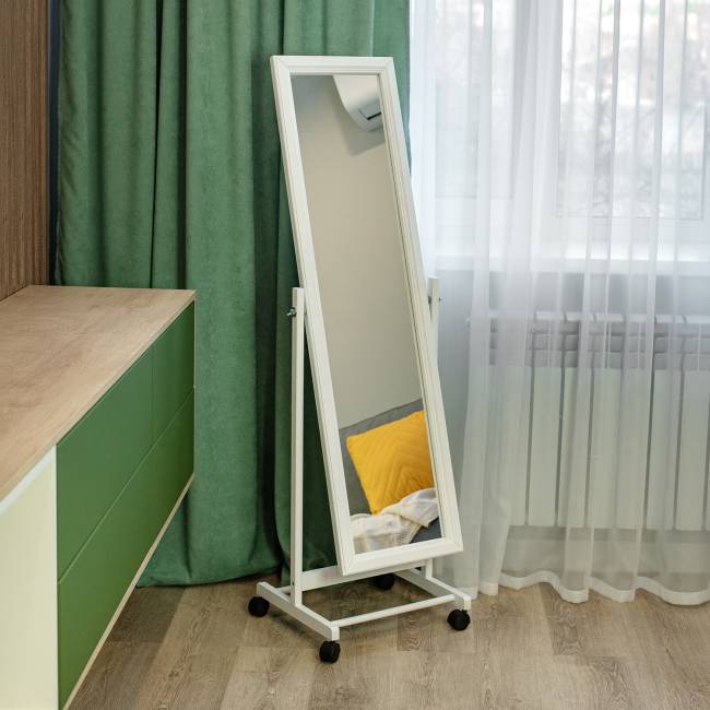 Зеркало напольное BeautyStyle 27 белый 135 см х 42,5 см