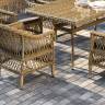 "Амароне" обеденная группа из искусственного ротанга на 6 персон, цвет соломенный