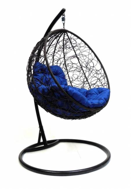 Подвесное кресло "Круглое" ротанг, черное