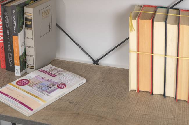 Два открытых стеллажа Трувор цвет дуб гранж песочный/интра