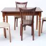 Обеденная группа Верди 120 со стульями Миранда орех/ ромб бежевый
