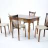 Обеденная группа Верди 120 со стульями Миранда орех/ ромб бежевый