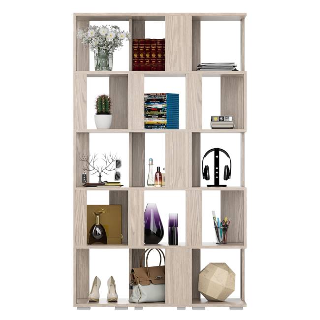 Комплект их 3-х открытых стеллажей цвет ясень шимо светлый