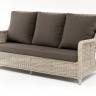 "Гляссе" диван трехместный из искусственного ротанга, цвет бежевый