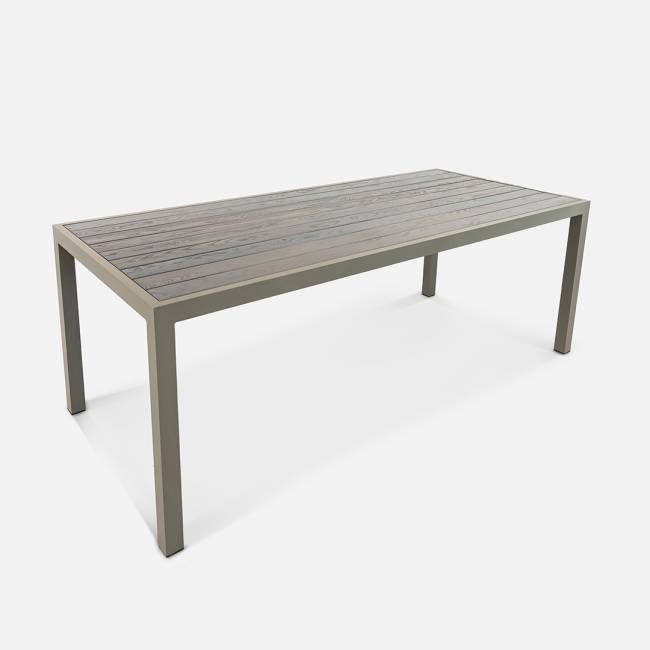 Стол Quadro 2300х990 wood (с упаковкой) RAL 9007, Термоясень.Чёрный