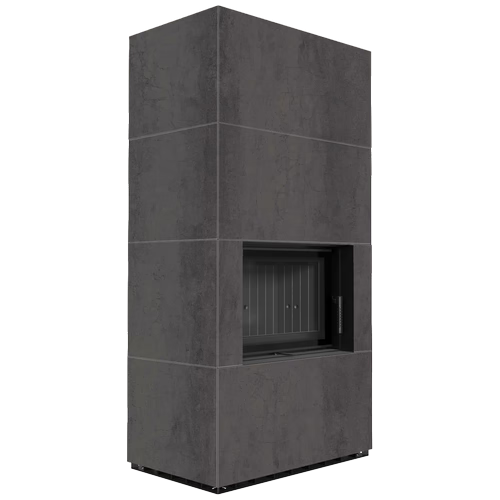 Каминокомплект Kratki PRO FLOKI NATURALI PIETRA DI SAVOIA ANTRANCITE BOCCIARDATA