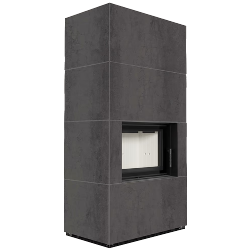 Каминокомплект Kratki PRO FLOKI NATURALI PIETRA DI SAVOIA ANTRANCITE BOCCIARDATA