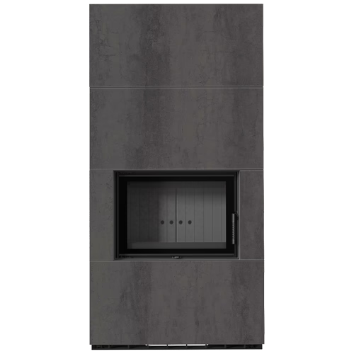 Каминокомплект Kratki PRO FLOKI NATURALI PIETRA DI SAVOIA ANTRANCITE BOCCIARDATA