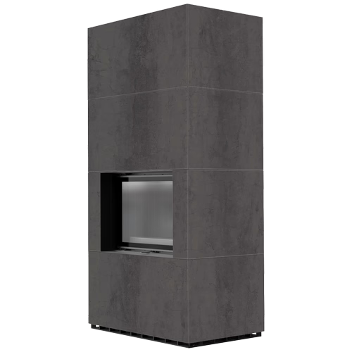 Каминокомплект Kratki PRO FLOKI NATURALI PIETRA DI SAVOIA ANTRANCITE BOCCIARDATA