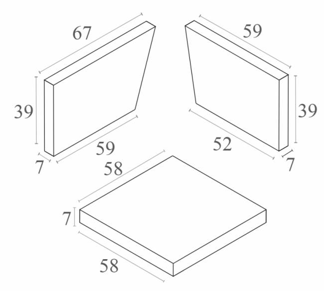 Угловая подушка Monaco Corner Cushion бежевый 600х600х70 мм