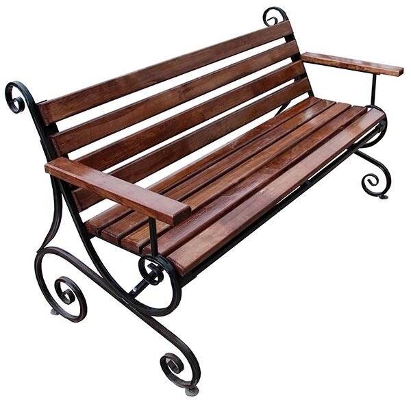 Лавочка садовая Шарм с подлокотником 1,5м