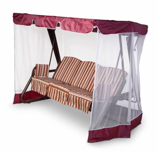 Тент-крыша + москитная сетка Венеция/Элегант Премиум/Артемида 210х140х200, бордовый