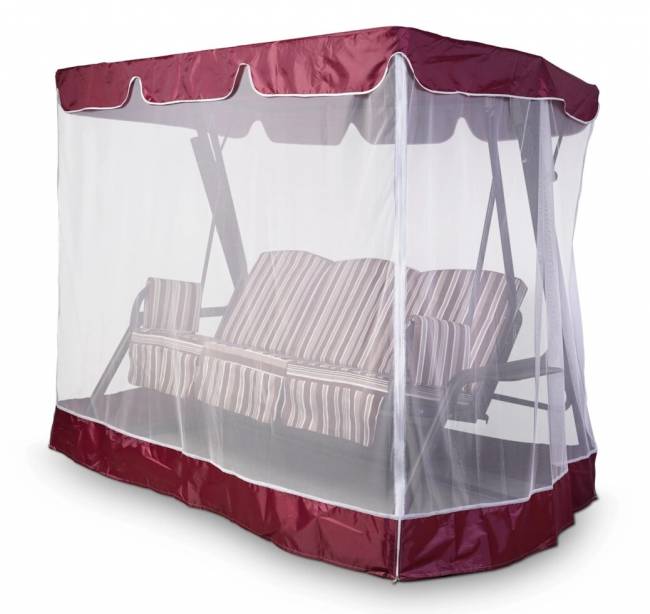 Тент-крыша + москитная сетка Венеция/Элегант Премиум/Артемида 210х140х200, бордовый