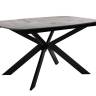 Стол DikLine BK140 Керамика Italian Grey (глянец серый)/подстолье черное/опоры черные Стол DikLine BK140 Керамика Italian Grey (глянец серый)/подстолье черное/опоры черные