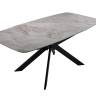 Стол DikLine BK140 Керамика Italian Grey (глянец серый)/подстолье черное/опоры черные Стол DikLine BK140 Керамика Italian Grey (глянец серый)/подстолье черное/опоры черные