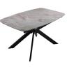 Стол DikLine BK140 Керамика Italian Grey (глянец серый)/подстолье черное/опоры черные Стол DikLine BK140 Керамика Italian Grey (глянец серый)/подстолье черное/опоры черные