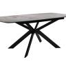 Стол DikLine BK140 Керамика Italian Grey (глянец серый)/подстолье черное/опоры черные Стол DikLine BK140 Керамика Italian Grey (глянец серый)/подстолье черное/опоры черные