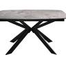 Стол DikLine BK140 Керамика Italian Grey (глянец серый)/подстолье черное/опоры черные Стол DikLine BK140 Керамика Italian Grey (глянец серый)/подстолье черное/опоры черные