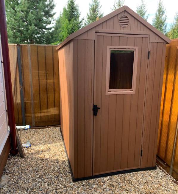 Сарай "Дарвин 4х6" (размеры 118 х 184 см), коричневый